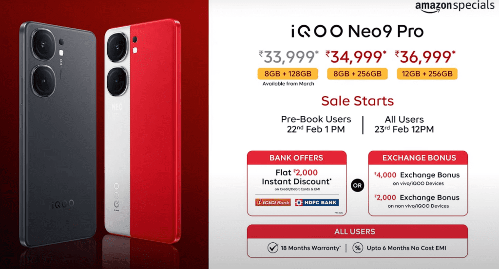 IQOO neo 9 pro price TD360