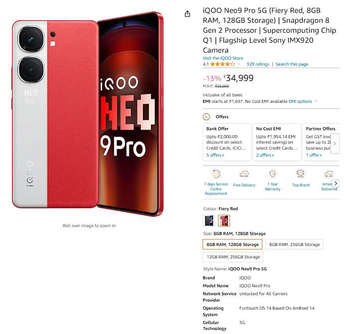 iqoo neo 9 pro